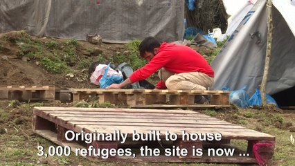 'We can't stay here': new arrivals set up shelter in Greece's overflowing refugee camp