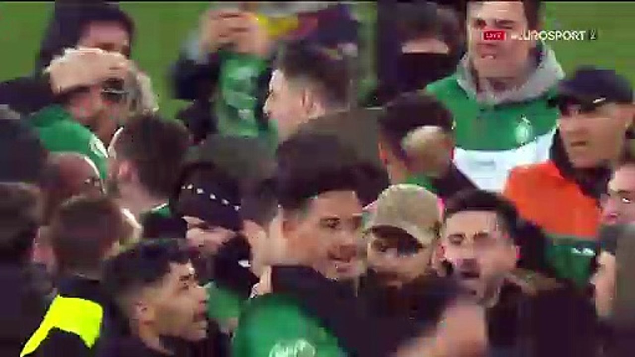 38 ans que Saint-Etienne attendait &ccedil;a : les supporters des Verts ont envahi la pelouse - Vid&eacute;o Dailymotion