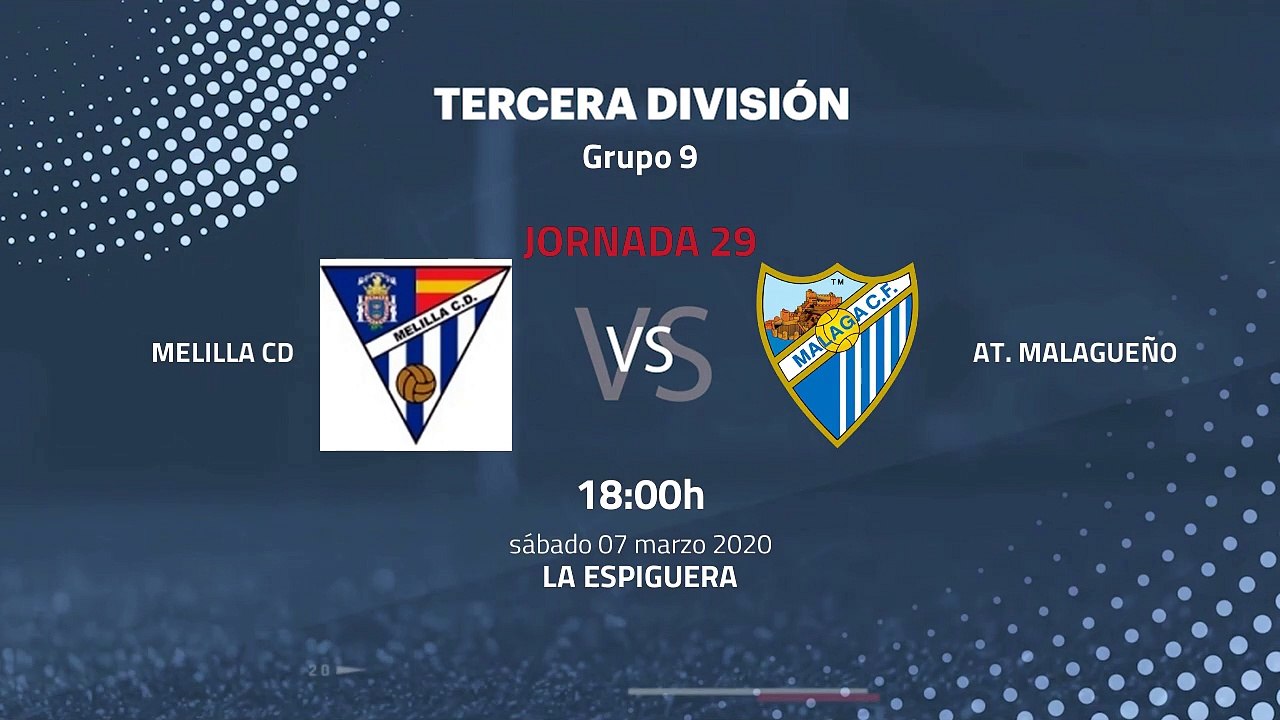 Previa partido entre Melilla CD y At. Malagueño Jornada 29 Tercera División