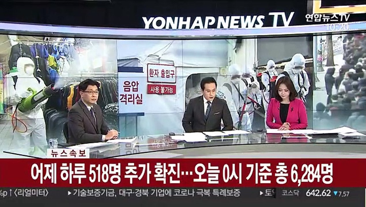 [속보] 어제 하루 518명 추가 확진…오늘 0시 기준 총 6,284명