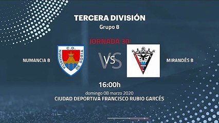 Previa partido entre Numancia B y Mirandés B Jornada 30 Tercera División
