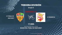 Previa partido entre CF Pobla de Mafumet y CE Manresa Jornada 27 Tercera División