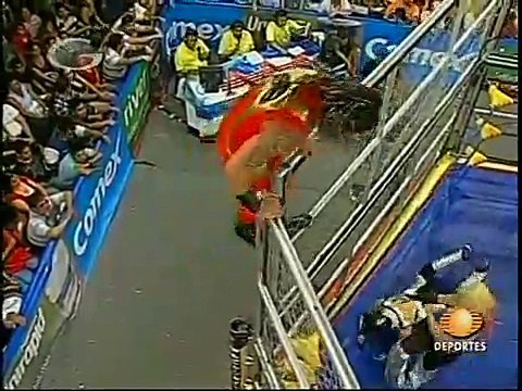 AAA 2009.08.21 VERANO DE ESCANDALO Match #06 Mask vs Hair Cage Match - Aero Star vs. Billy Boy vs. Fabi Apache vs. Sexy Star