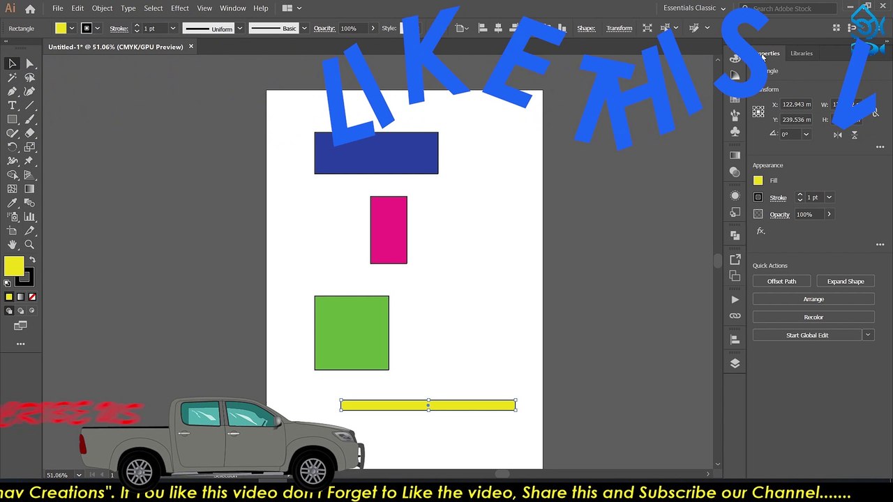 Align tool Adobe Illustrator Training - Class 18 - Watch Illustration Urdu / Hindi |  @Aanav Creations   @Technical Maanav