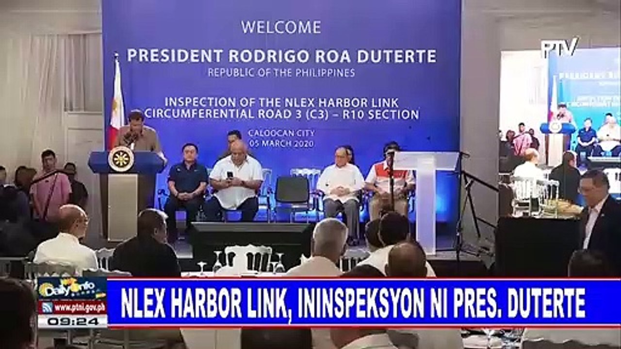 NLEx harbor link, ininspeksyon ni Pres. #Duterte; proyekto, halos 90% nang tapos