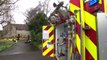 Firefighters pump out water from flooded home in Weymouth, UK