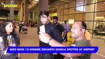 Bigg Boss 13 Winner Sidharth Shukla Spotted at the Airport