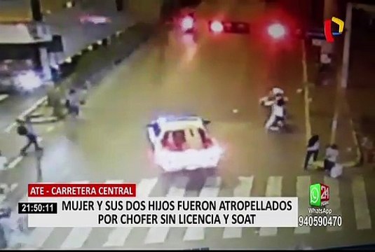 Ate: Madre y dos hijos atropellados por chófer sin licencia