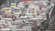 Heavy traffic jam after overnight rain lashes Delhi-NCR