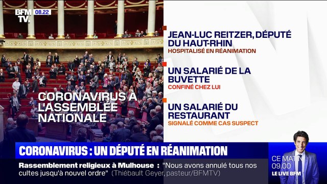 Coronavirus: un député en réanimation - 06/03