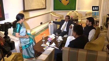 Finance Minister Sitharaman, MoS Anurag Thakur meet NCLAT Chairman