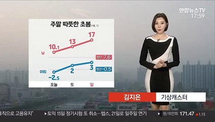 [날씨] 주말 기온 껑충, 남부 비…전국 곳곳 미세먼지