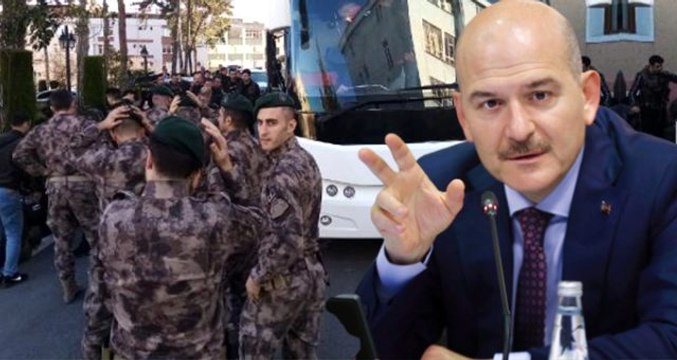 Süleyman Soylu duyurdu! 40 özel harekat polisi Ordu'dan Yunanistan sınırına doğru yola çıktı