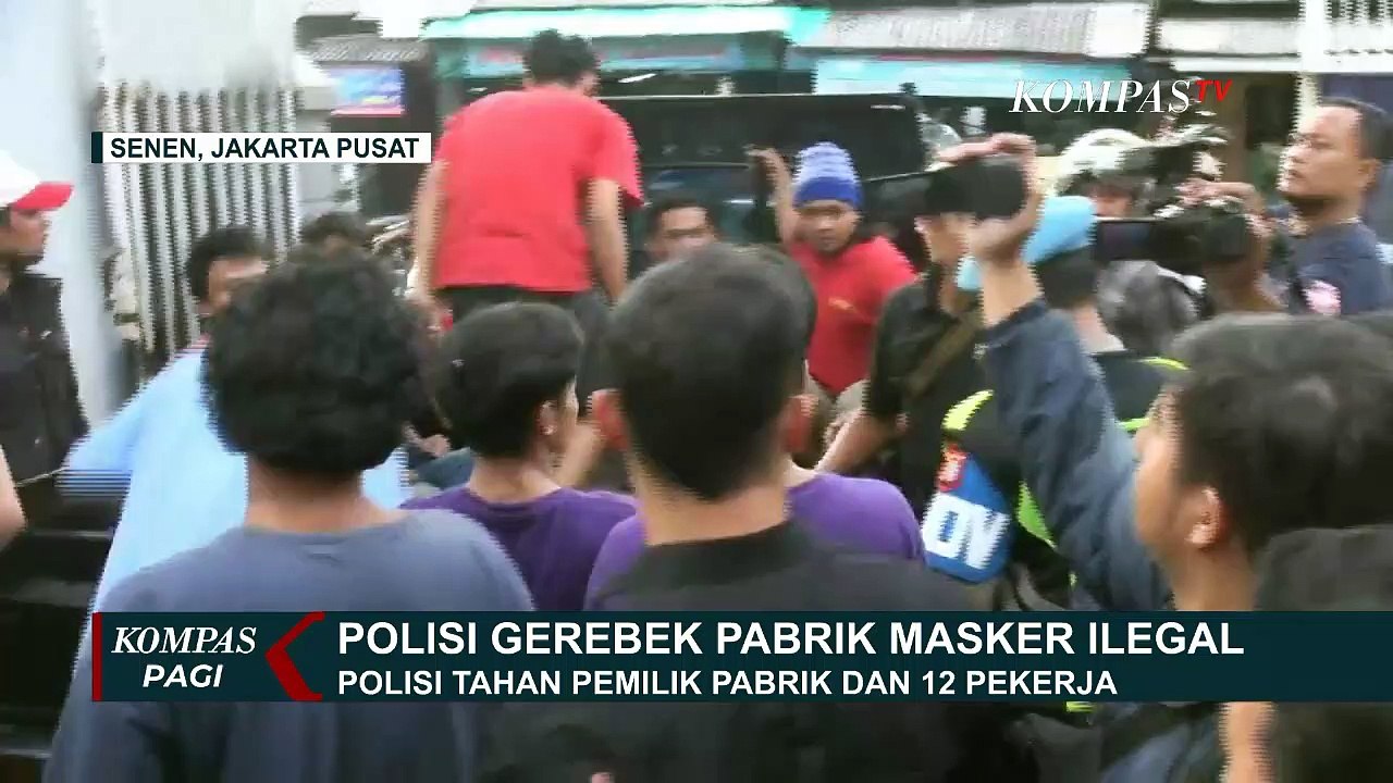 Polisi Gerebek Pabrik Pembuatan Masker Ilegal, Pelaku Berkelit Bukan Untuk Dijual