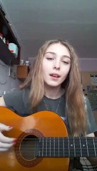 beautiful maria playing guitar