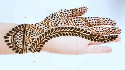 Mehendi design front hand - New Easy mehndi design - Simple Mehndi design 2022