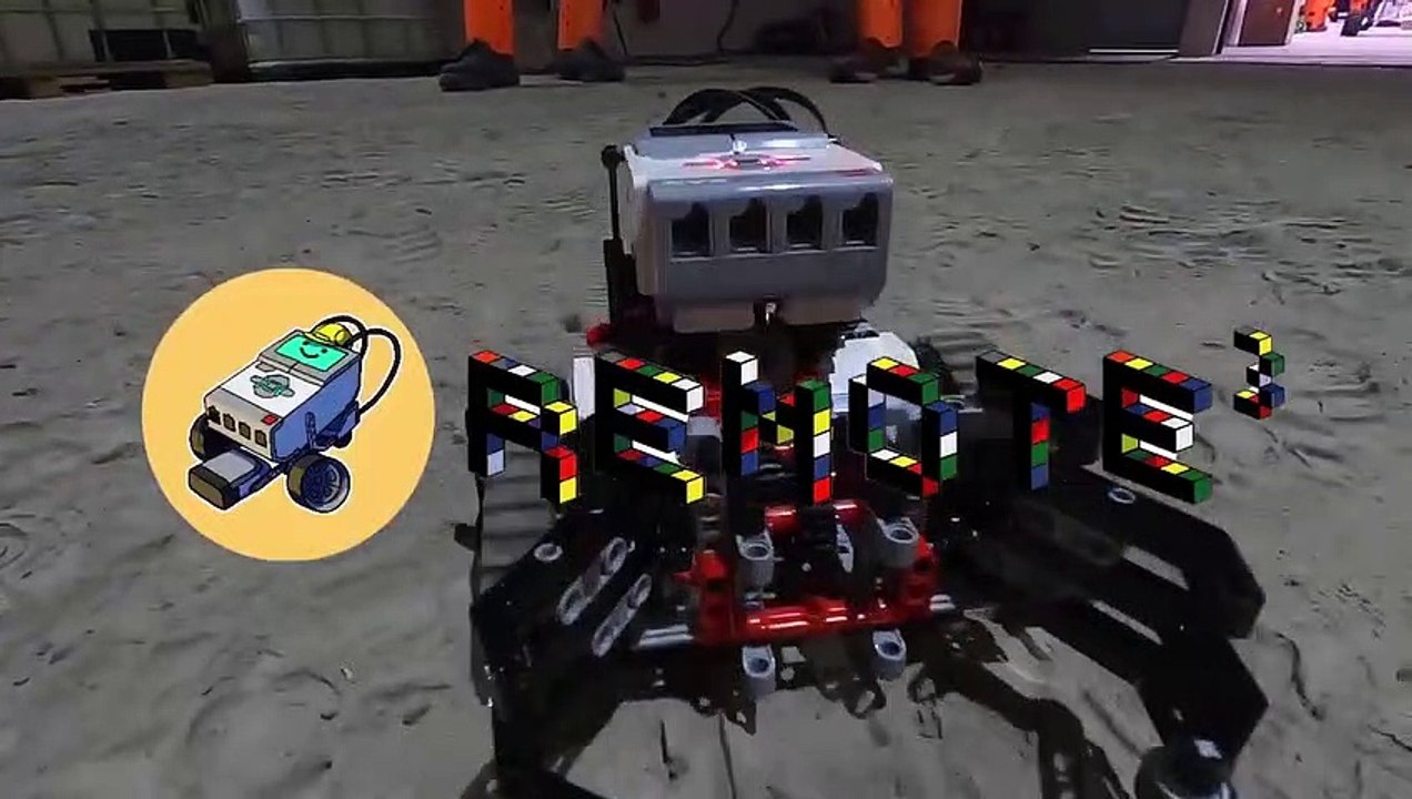 Little Lego Mindstorm  Robot meets KORE the full-size planetary exploration rover