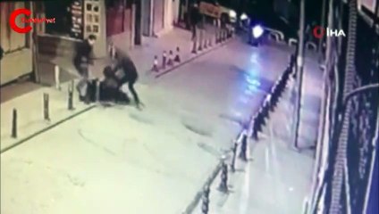 İstanbul'da dehşete düşüren görüntüleri! Kocasını böyle kurtardı