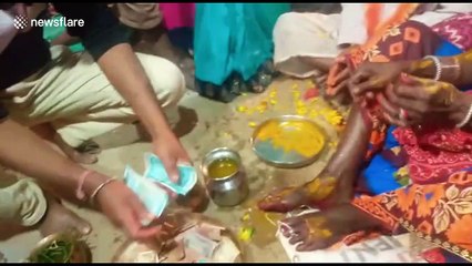 Elderly Indian couple wait 50 years to get married after constant financial difficulty