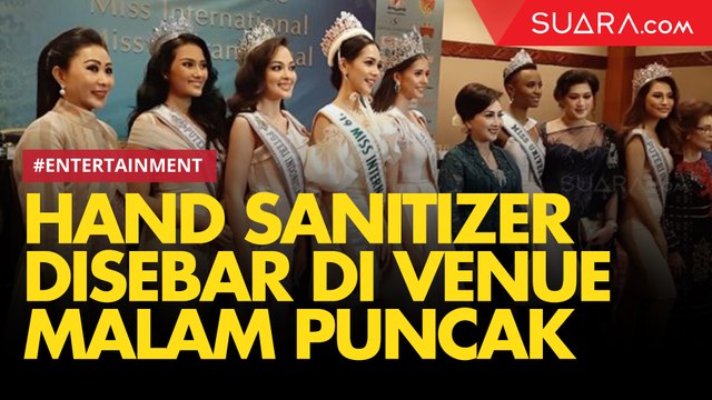 Hand Sanitizer Disebar di Venue Malam Puncak Puteri Indonesia 2020