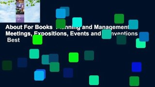 About For Books  Planning and Management of Meetings, Expositions, Events and Conventions  Best