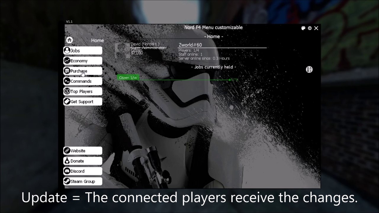 Free Update : DarkRP F4 Menu customizable version 1.1