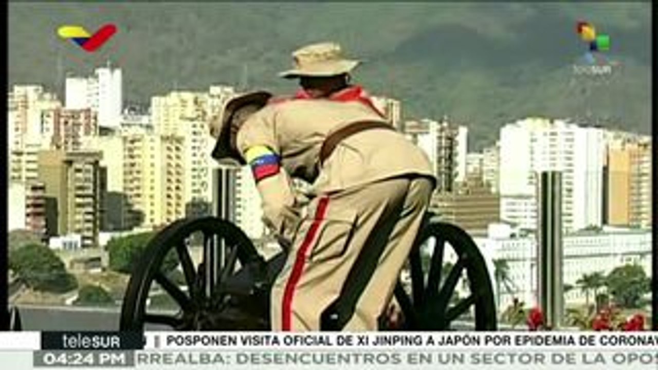 Salva de cañón en honor al comandante Chávez a 7 años de su siembra