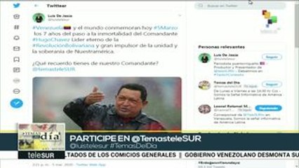 Temas del Día: Venezuela: actos por 7 años de siembra de Hugo Chávez