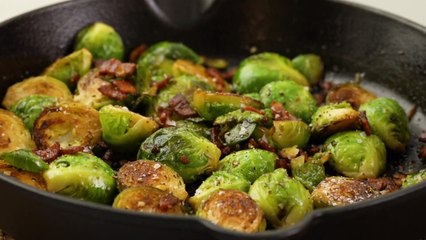 Skillet Braised Brussels Sprouts