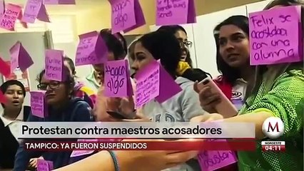 Alumna confronta a presunto maestro acosador en Tampico