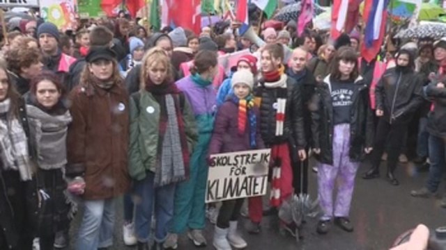 Greta Thunberg, en la manifestación de Fridays for Future en Bruselas