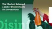 The EPA Just Released a List of Disinfectants for Coronavirus