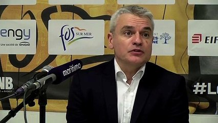 Le coach Alexandre Menard après la défaite de Rouen à Fos Provence Basket