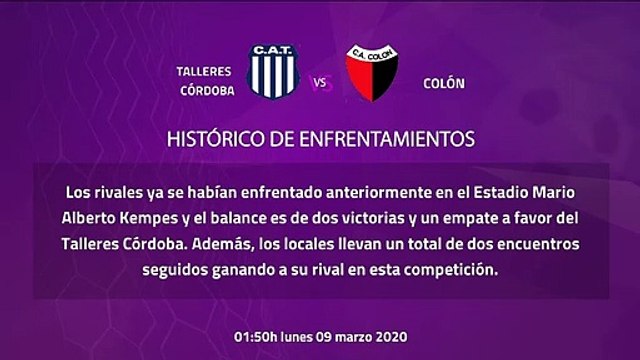 Previa partido entre Talleres Córdoba y Colón Jornada 23 Superliga Argentina