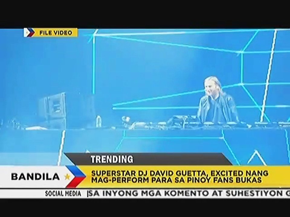 Superstar DJ David Guetta, excited nang mag-perform para sa Pinoy fans bukas