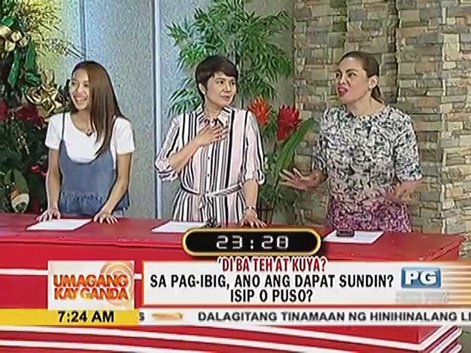 Di Ba Teh at Kuya? Sa pag-ibig, ano ang dapat sundin? Isip o Puso?