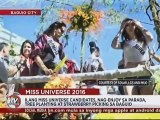 Ilang Miss Universe candidates, nag-enjoy sa parada, tree planting at strawberry picking sa Baguio