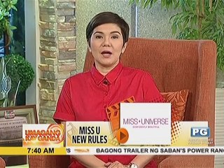 Miss Universe, may mga bagong patakaran