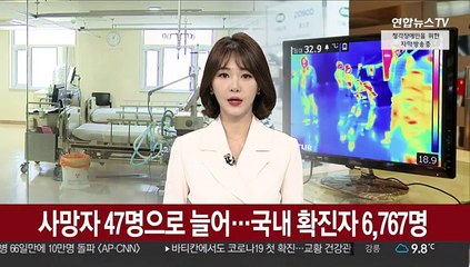 사망자 47명으로 늘어…국내 확진자 6,767명
