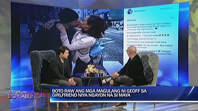Geoff, ibinahagi na boto ang mga magulang nya sa kanyang girlfriend na si Maya