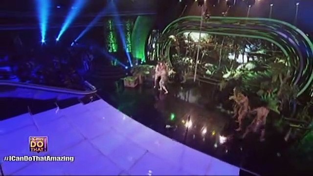 I Can Do That: Foot ladder balancing act by pokwang and daniel matsunaga with the Villanueva Duo