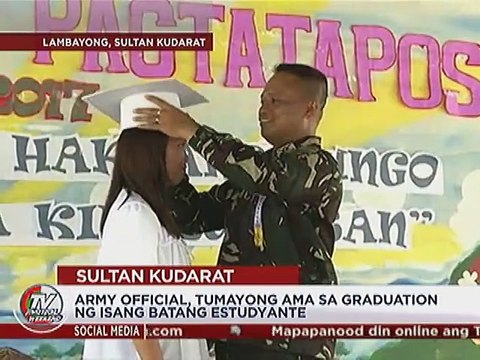 Army Official, tumayong ama sa graduation ng isang batang estudyante