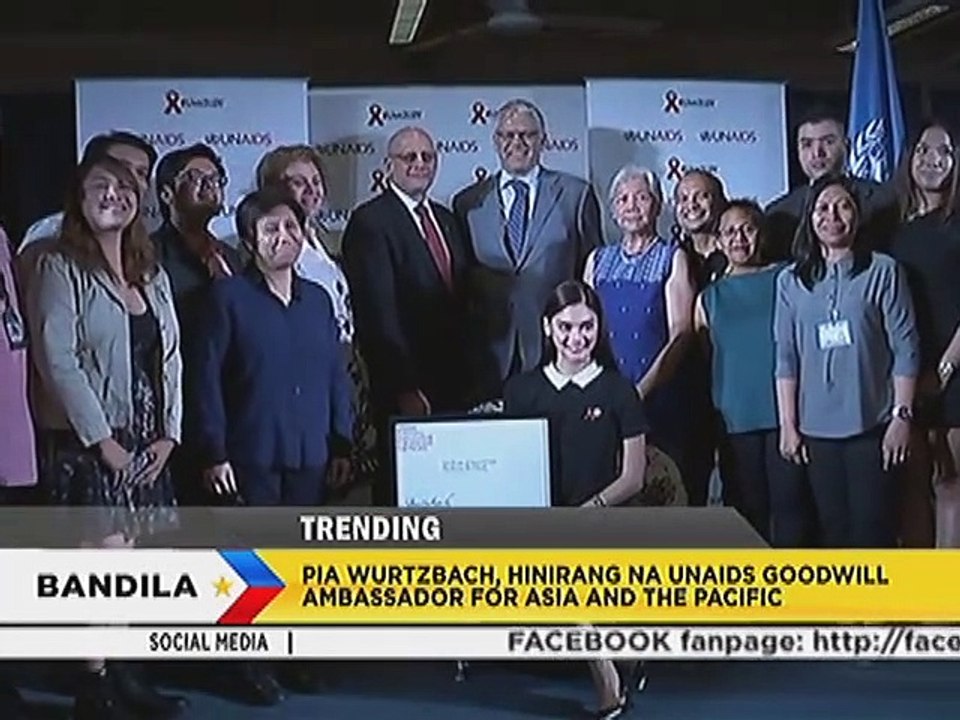 Pia Wurtzbach, inirang na UNAIDS Goodwill ambassador for Asia and The Pacific