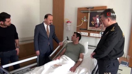 Vali Erin saldırıda yaralanan bekçileri ziyaret etti