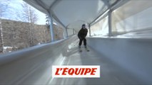 Kevin Rolland skie dans une piste de bobsleigh - Adrénaline - Ski freestyle