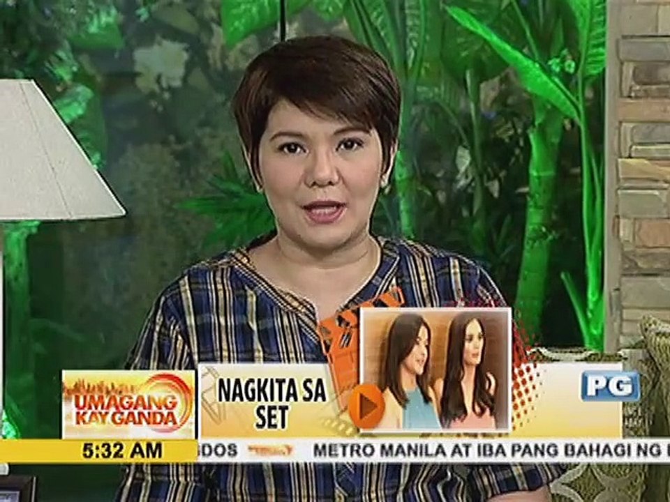 Liza Soberano at Pia Wurtzbach, nagkita sa set ng MMK