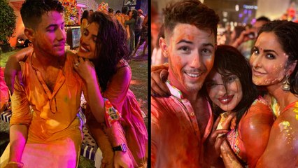 Nick Jonas and Priyanka had a blast at their first Holi in India