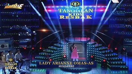 TNT KIDS RESBAK Mindanao contender Lady Arrianne Omas-as sings Your Love