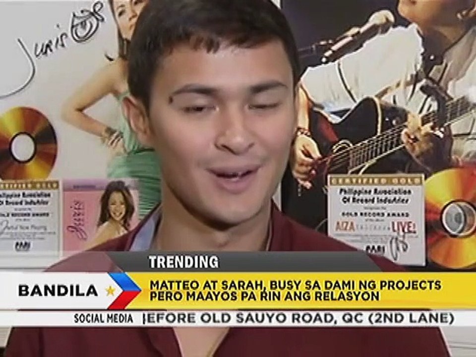 Matteo at Sarah busy sa dami ng projects pero maayos pa rin ang relasyon