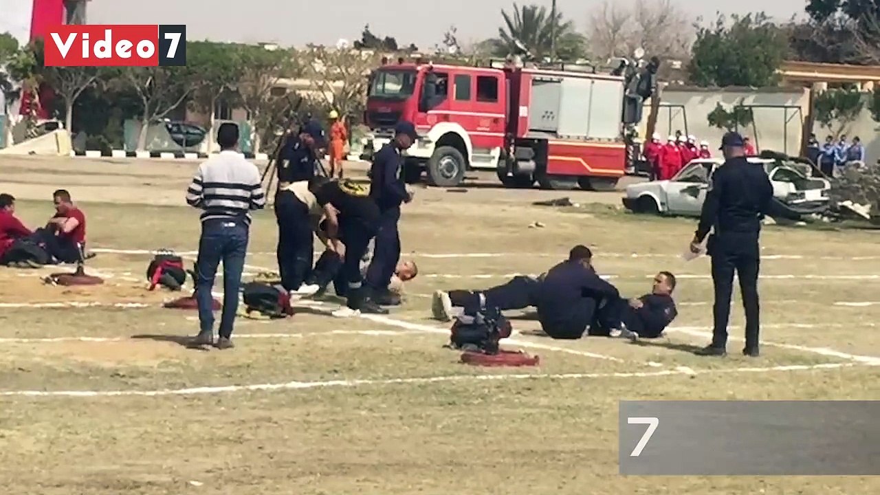 تدريبات خاصة لقوات الدفاع المدنى للتعامل مع الحوادث والحرائق